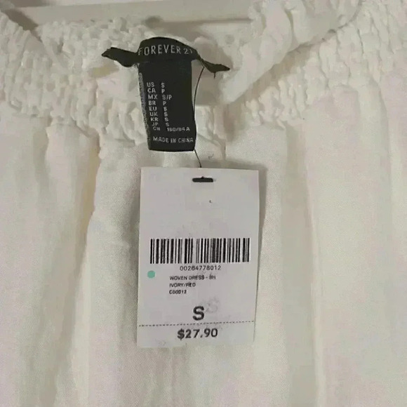 Forever 21 Women Off Shoulder Short Sleeve Bohemian Dress - Picture 5 of 13